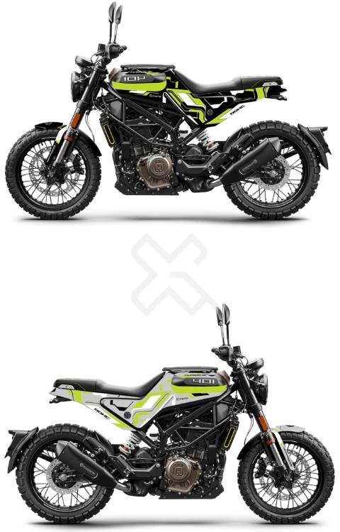 Reverse Tone Edition Full Body Sticker Compatible with Husqvarna 401 | Made in Premium Gloss Vinyl with FPF (Fade Protection Film), Waterproof, Precut Sticker, Pack of 1 Compatible with Both Side